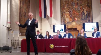 Jan Bogerd houdt introductie bij de bestuurswissel van VIDIUS, 13 september 2016