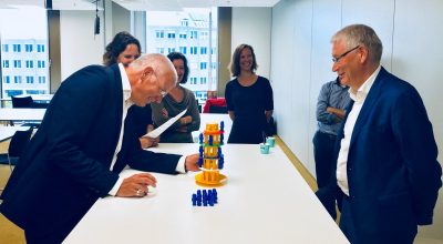 Werkbezoek Jan en Anton aan de dienst bedrijfsvoering van de HU