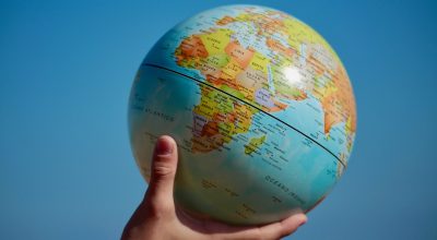 globe in hand