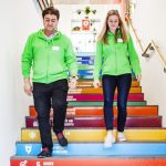 Trap met de 17 Sustainable Goals van de VN op de treden