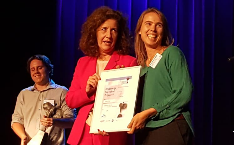 Boetje ontvangt OnderwijsToptalentPrijs