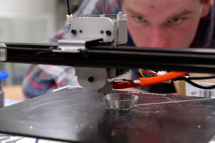 Student met 3D printer
