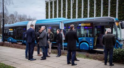 Neuwe e-bus die door vervoerder U-OV is besteld bij leverancier Heuliez. Deze gaat vanaf september 2020 rijden in de stadsdienst Utrecht.