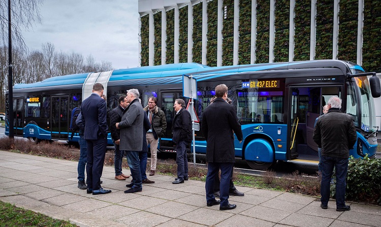 Neuwe e-bus die door vervoerder U-OV is besteld bij leverancier Heuliez. Deze gaat vanaf september 2020 rijden in de stadsdienst Utrecht.