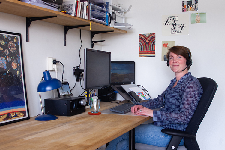 De thuiswerkplek van Esther Heinsman