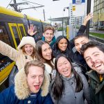 studenten bij de open dag