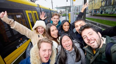 studenten bij de open dag