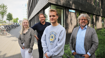 v.l.n.r: Nienke, Ramses, Reinoud, Doron. Foto: Lucas Versteeg