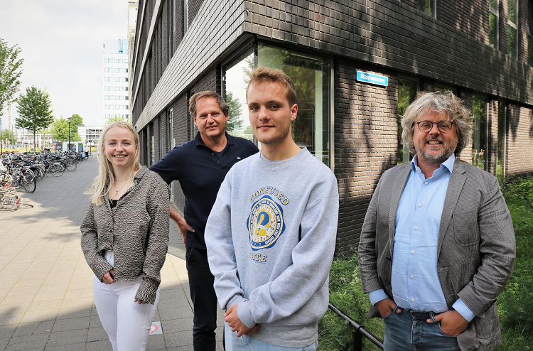 v.l.n.r: Nienke, Ramses, Reinoud, Doron. Foto: Lucas Versteeg
