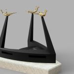 Impressie van het monument dat op 30 juni wordt onthuld in het Griftpark